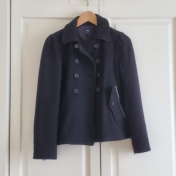 Gap Double-Breasted Wool Pea Coat - Picture 4 of 11